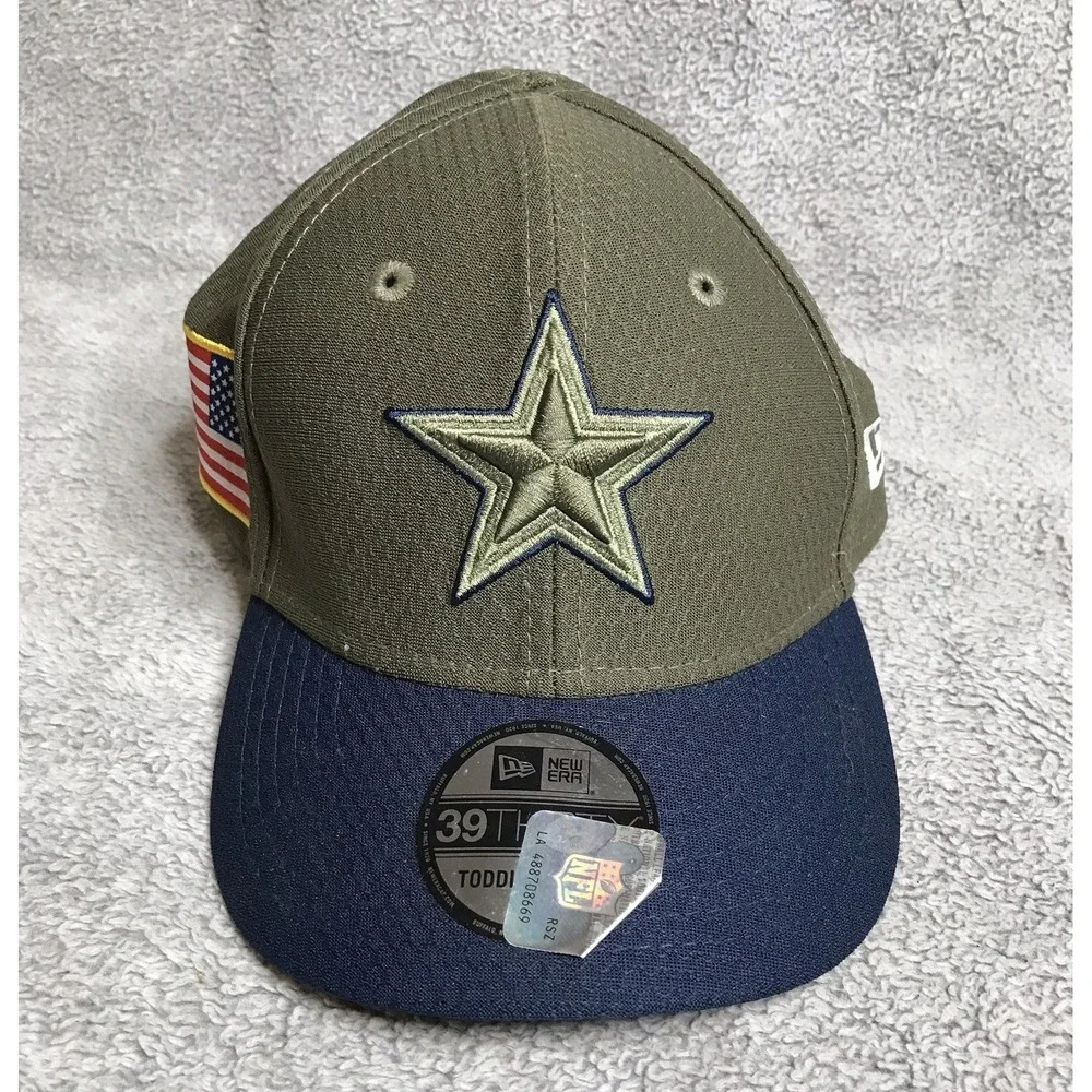 NEW NFL Dallas New Era 39THIRTY On Field Salute To Service Hat Cap Toddler-Child